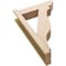 Ekena Millwork 6-in W x 20-in D x 32-in H Funston Slat Rough Cedar Woodgrain TimberThane Outlooker, Primed Tan OUTUR060X20X32FST24RCPR - alternate 5